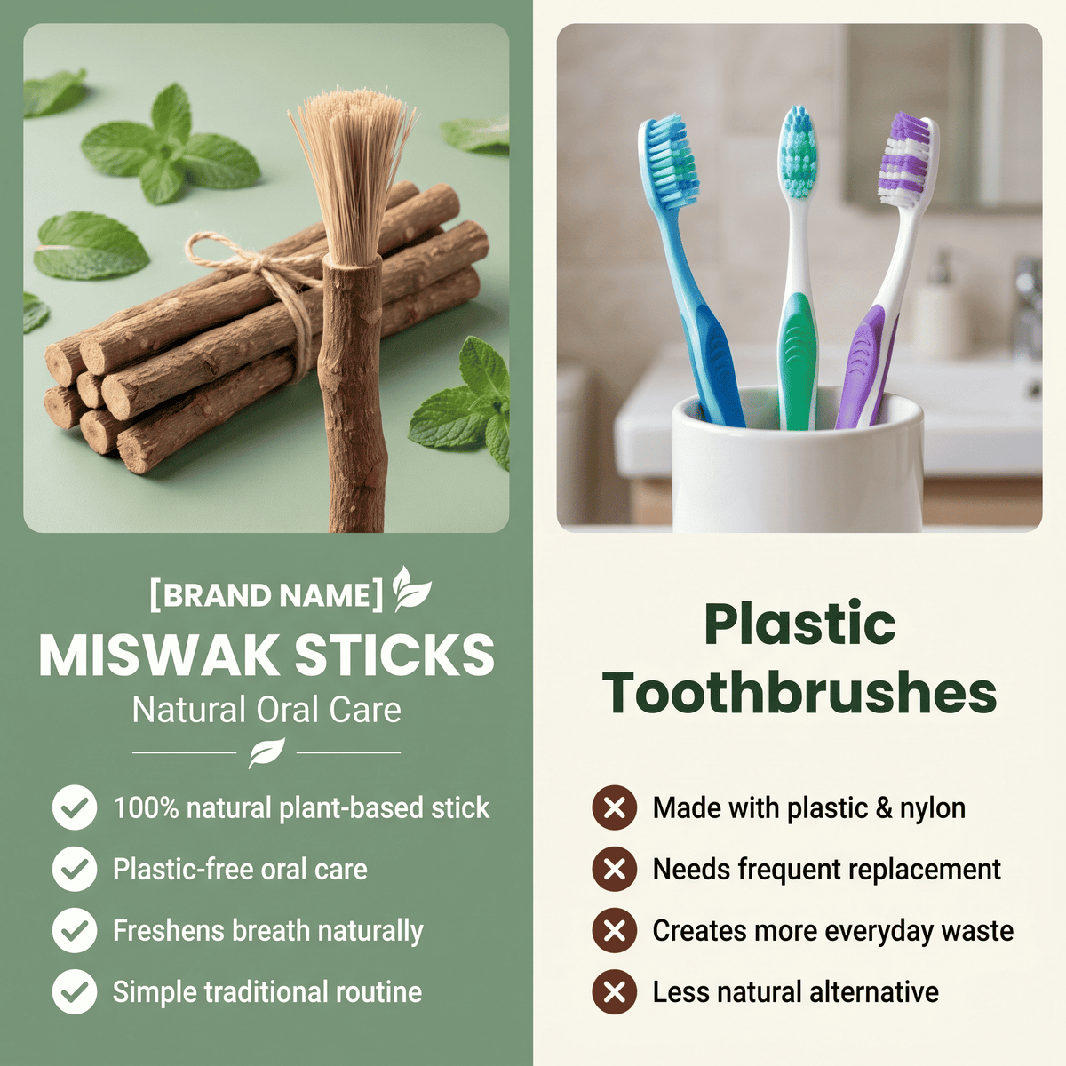 Natural Miswak Toothbrush Stick