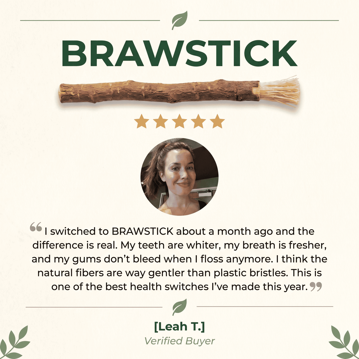 Natural Miswak Toothbrush Stick